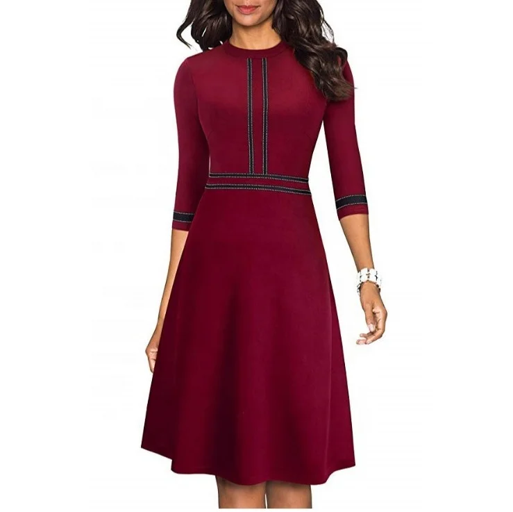 

Arrival Official Women Clothing Dress Modern Ladies Fall Clothes Dresses Hot Sell New Casual Dresses Midi Autumn OEM Service, Multi