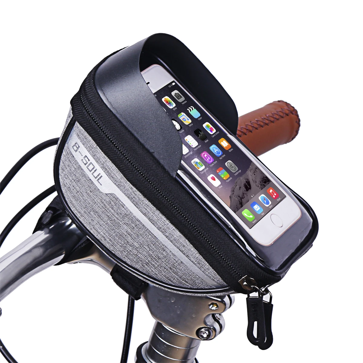 Bike Bicycle Phone Mount Bags Front Frame Top Tube Handlebar Bags with Touch Screen Phone Holder Case Sports
