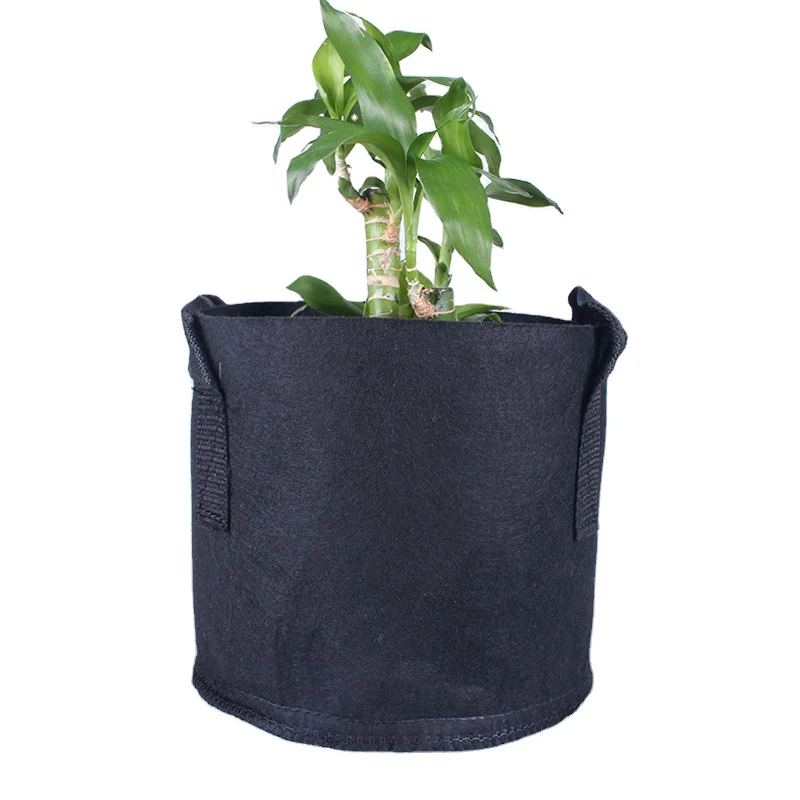

High quality 1 3 5 7 10 15 20 25 30 40 50 75 gallon garden plant growing bags with Handles, Green ,black or others