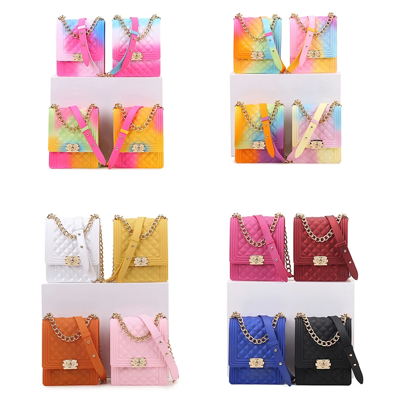 

Factory cheap New style colorful matt PVC purse jelly purse pvc purse and handbags for women, Multi