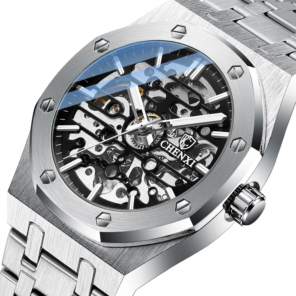

2021 CHENXI New Arrive 8848 Automatic Men Top Brand Mechanical Tourbillon Watch Waterproof Business Stainless Sport Wrist Watch, 4-colors