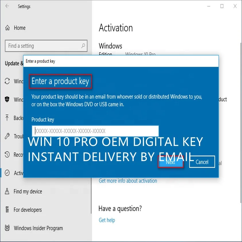 

24 hours Email Instant Delivery Original Genuine Win 10 Pro OEM Digital Key License Professional Lifetime Online Active Software