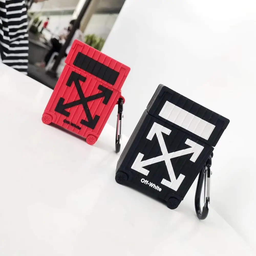 new products cartoon fashion off silicone case for air-pods Protective Cover for Air-pods headset white Case