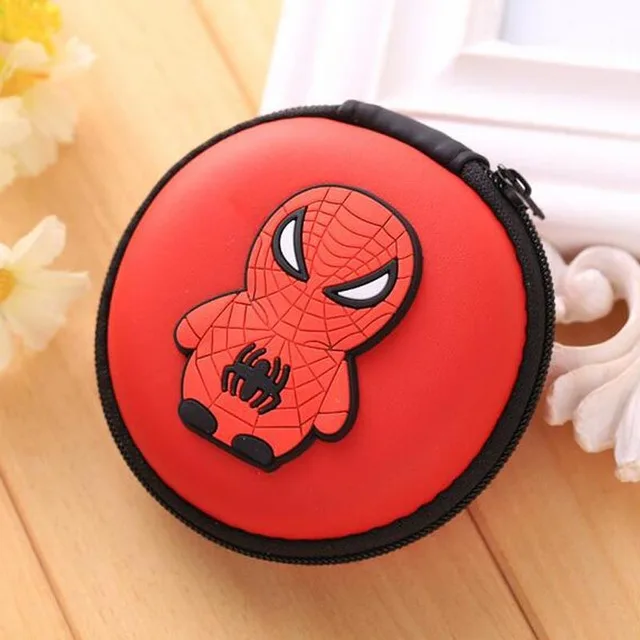 

Silicone SD Hold Case Round Cartoon Storage Carrying Hard Bag Box for Earphone Headphone Earbuds Memory Card USB Cable Organizer, Customized