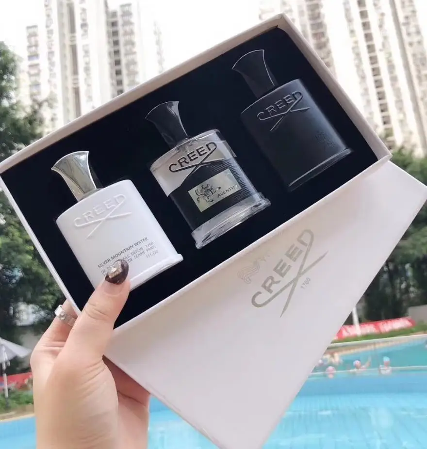 New Creed Sets 30ml*3 Creed Cologne Perfume for Men With Long Lasting High Fragrance Paris Liquid Spray Perfumes Incense set