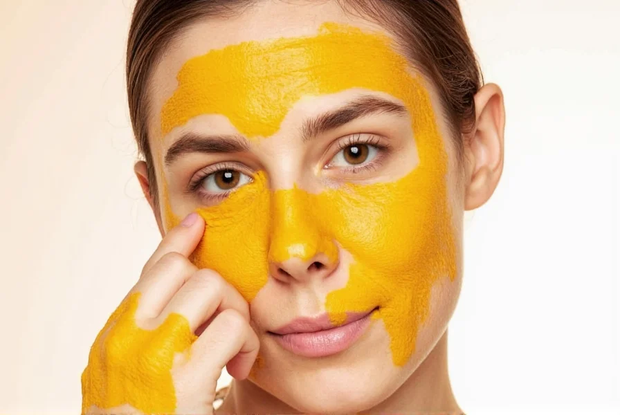 Turmeric powder and fresh turmeric root for acne treatment