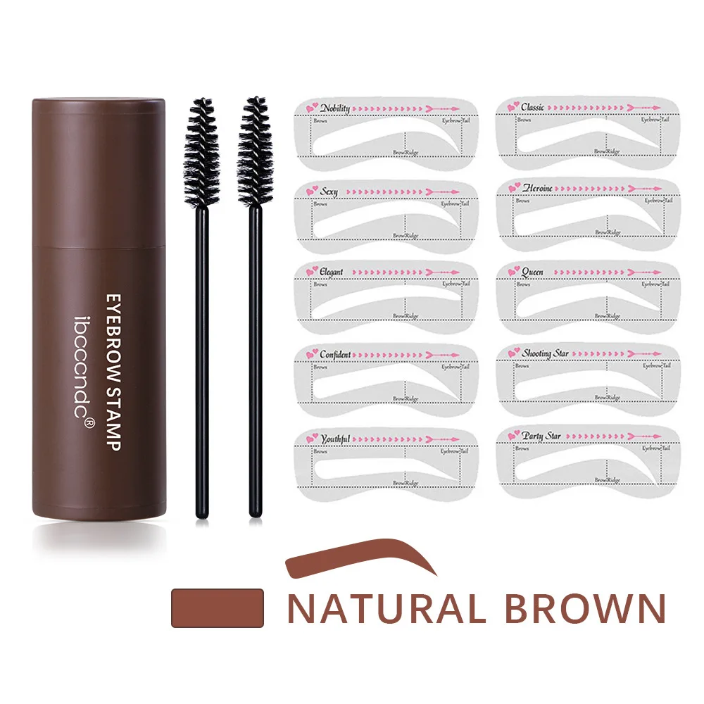 

Perfect Eyebrow Stamp Stencil Kit Eye Brow Stencil Stamp Kit Waterproof Long Lasting Eyebrow Enhancers Brow Powder Stamp