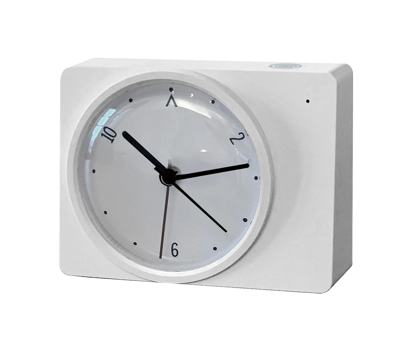 

Plastic Analog Led Cube Alarm Clock, White