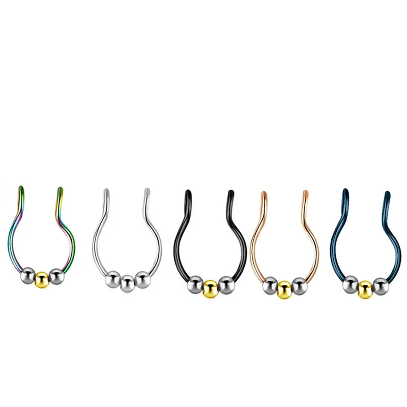 

Titanium Steel Sexy Open U Shape Semicircle Ear Clip Nasal Clip Nose Ring Nose Stud Piercing Jewelry