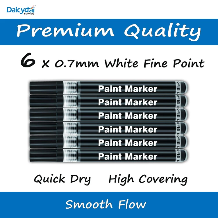 Waterproof Writing Extra Fine Point Refillable White Paint Field Line