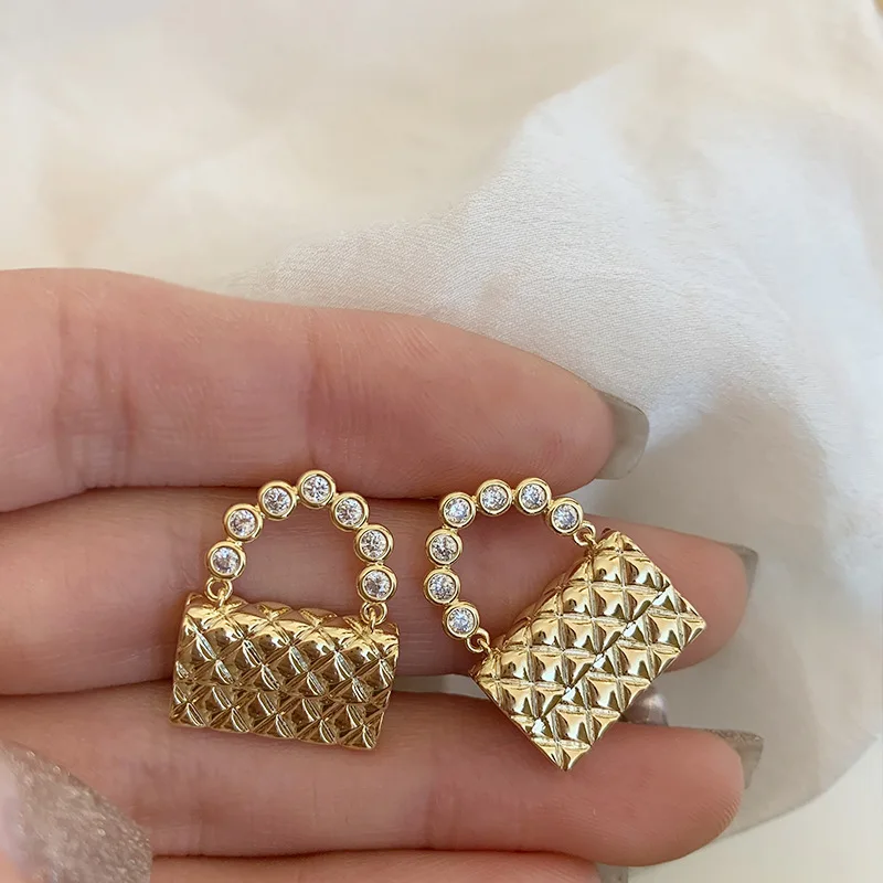 

new statement crystal shoulder bag earings