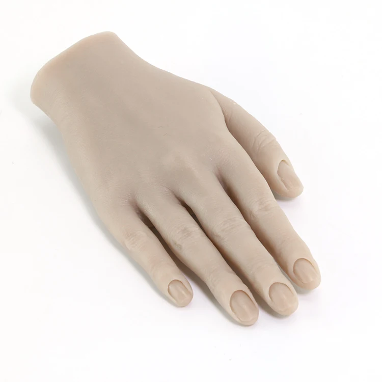 

Flexible Silicone Practice Hand for Nails Training False Hand Model Movable Practice Nail Fake Hand Displays for Acrylic Nails