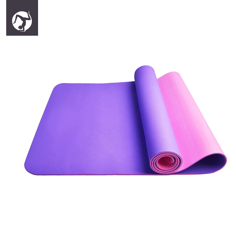 

New Design 2 Colors Tpe Yoga Mat With High Quality, Blue/green/yellow/red/pink/black/gray etc