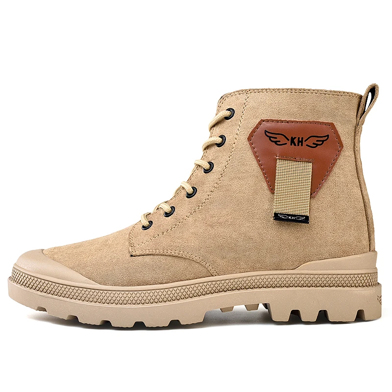 

First Layer Cow Leather Soft Rubber Moist Taste Attitude Trend Casual Boot Men, Black & brown