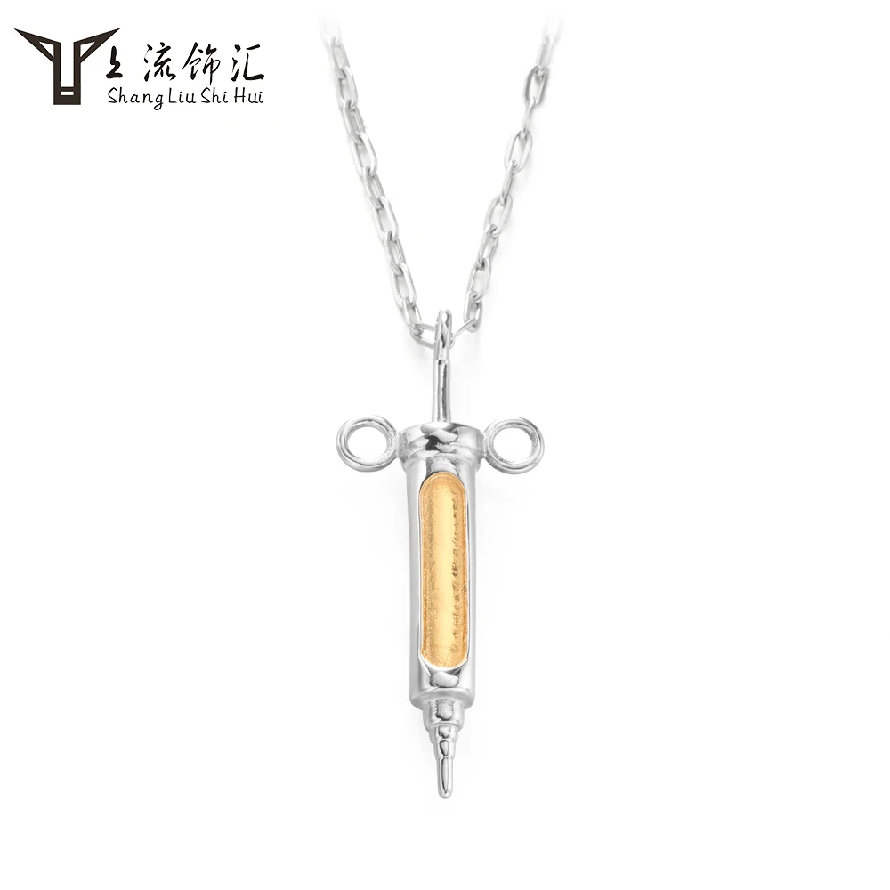 

Craft Wolf wholesale New style Special shape Chain Necklace For Men guys, Steel/gold