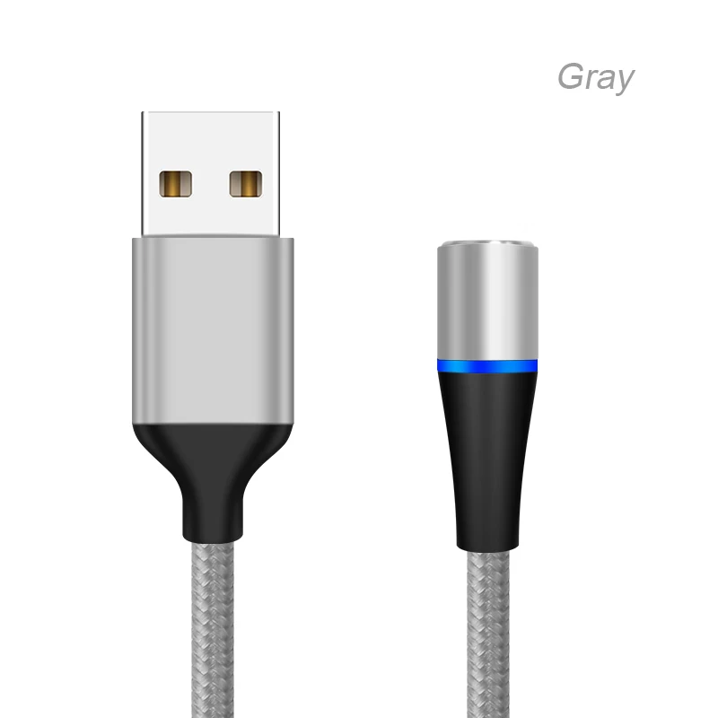
3 in 1 For iPhone Micro Type C Luminous 3A Fast Charging Magnetic USB Data Transfer Magnet Cable 