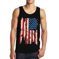 

Wide-shouldered printed cool dry fitness mens gym singlet