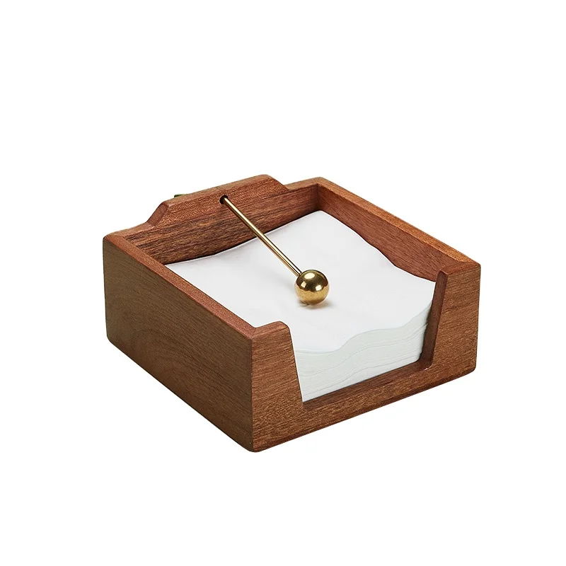 

Solid Wood Customized Logo Napkin Holder Box Napkin Holder Nordic