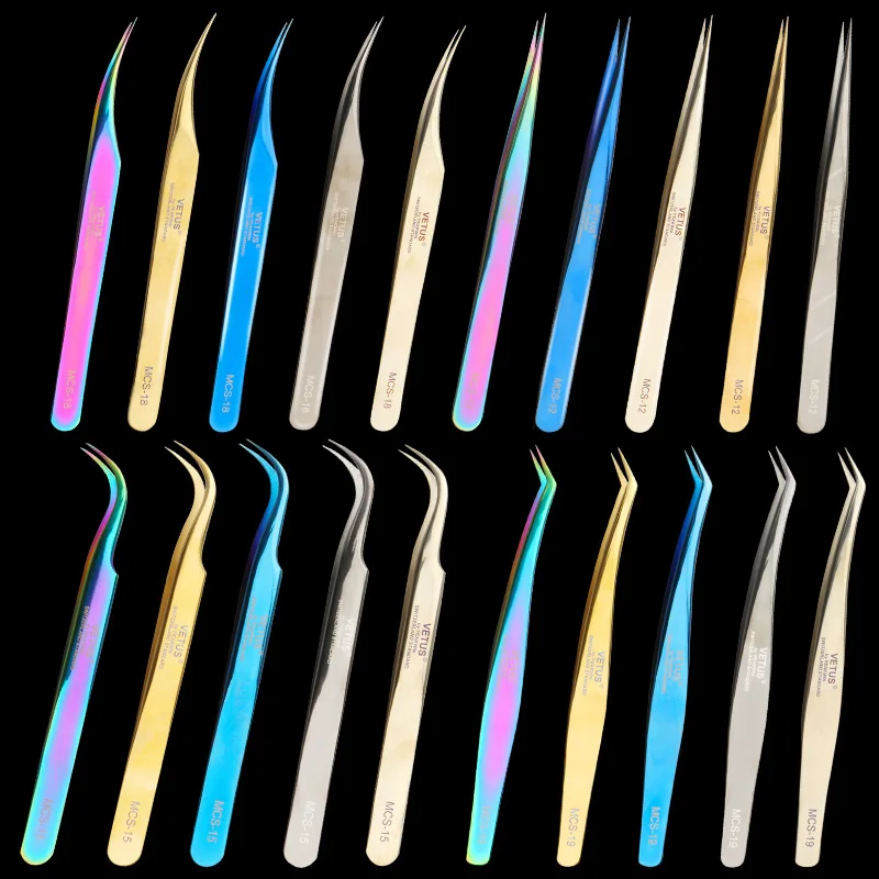 

Custom 3d lash extension tweezers eyelash extensions tweezers, Gold/blue/silver