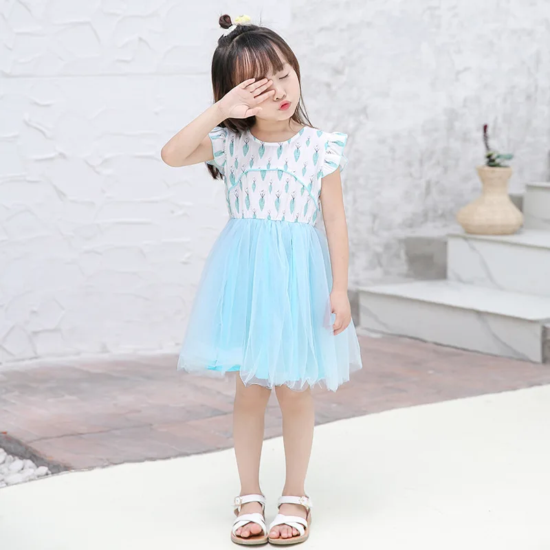 

2021 New Children Wear Girl Summer Suit Female Baby Fashion Summer Girl Cute Dress, Pink, light blue