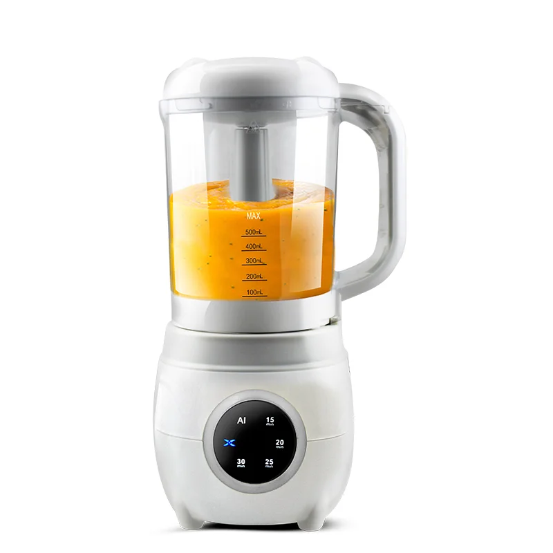 

Electric food maker portable infant baby babi cook food processor small baby food maker & bottle warmer, White