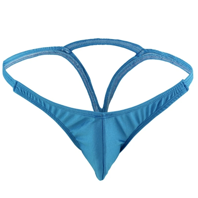 

Hot Sale Male Low Rise Bugle Pouch Thong Jockstrap G-string Underwear Mens Triangle Bikini