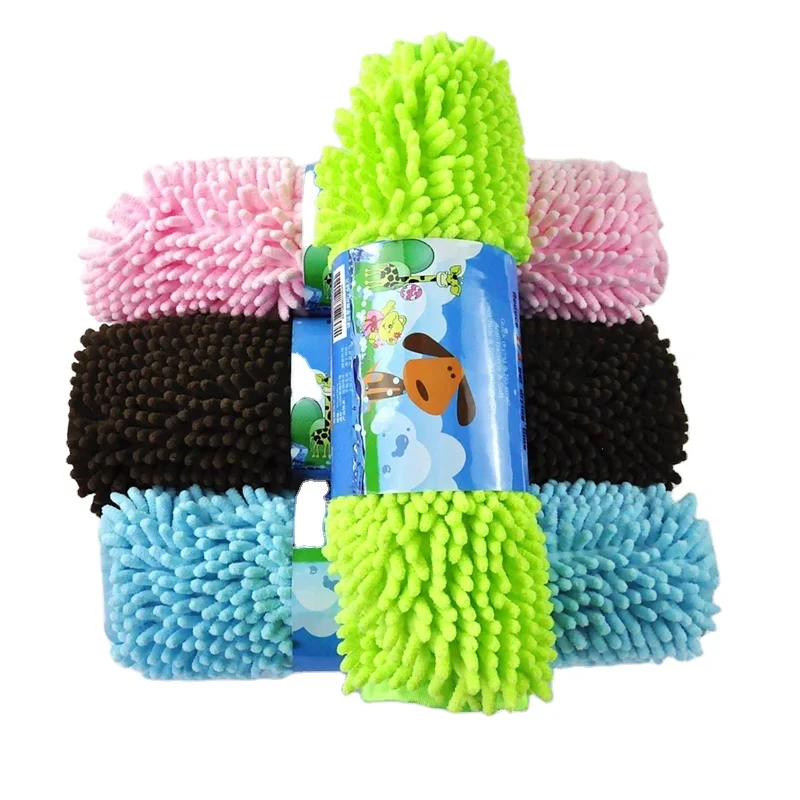 

Little Guy Super Absorbent Microfiber Quick Dry Shammy Dog Bath Towels With Hand Pockets, 5 colors