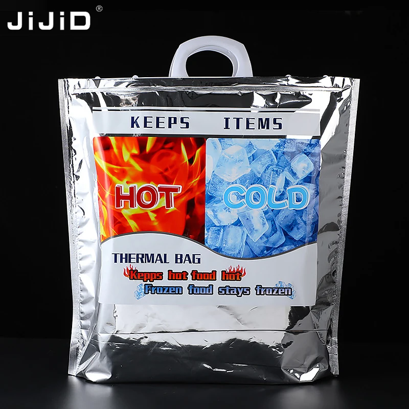 

JiJiD Plastic Handle Aluminum Foil Epe Cooler Insulation Isotherm Plastic Cooler Bag