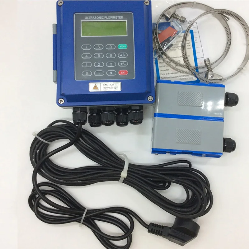 

SD Version TUF-2000B-TS-2 with heat sensor CT-1 Ultrasonic Flowmeters DN15mm-DN100mm for Liquid/Petrolum/Oil RS485 Interface