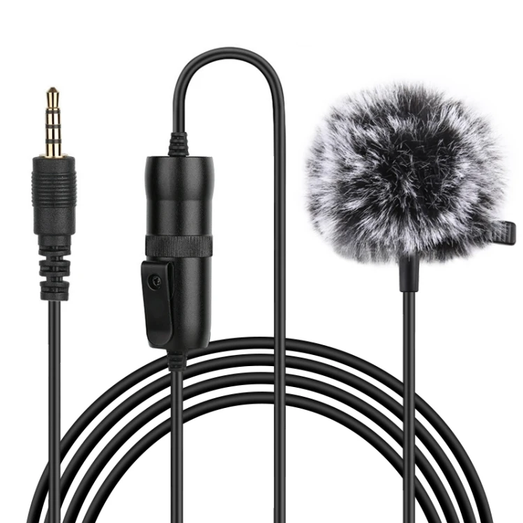 

PULUZ 3.5mm Jack Lavalier Omnidirectional Condenser Recording Wired Pro Video Microphone for Phone