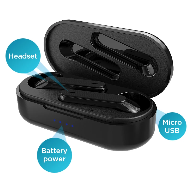 

China Headset Headphone Earphone Wireless Silicone Alibaba-online-shopping Wireless T19 Earbuds Bluetooth Earphone, Black