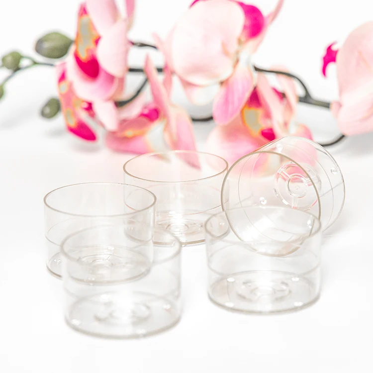 

Clear Plastic Tealight Cups recyclable polycarbonate Candle Holder