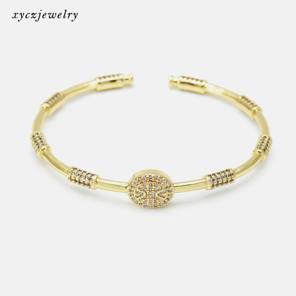 

Xingyu Jewelry gemstone bangle bracelet women, Fashion 18K Gold Plated bracelets bangle zirconia, Gold or white