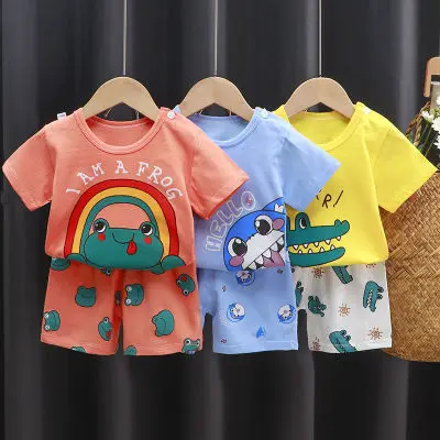 

Kids Short Sleeve Suit Cotton TODDLER KIDS T-SHIRT Summer Boys Half Girls Shorts Children Baby Clothes