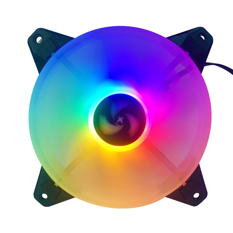 

QCDS Hot selling Case Processor Heat Pipe CPU Cooling fan colorful LED Light computer Cooler pc fan rgb