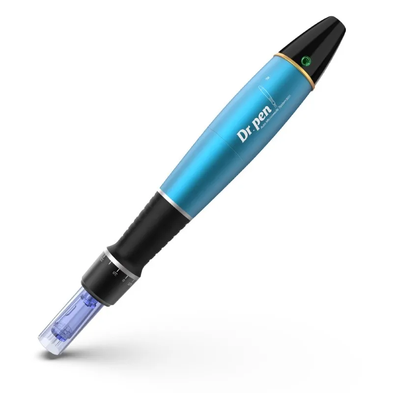 

Wrinkle Removal Skin Rejuvenation Electric Dr-pen Derma Pen A1 Dermapen Meso Microneedle Pen, Blue and silver
