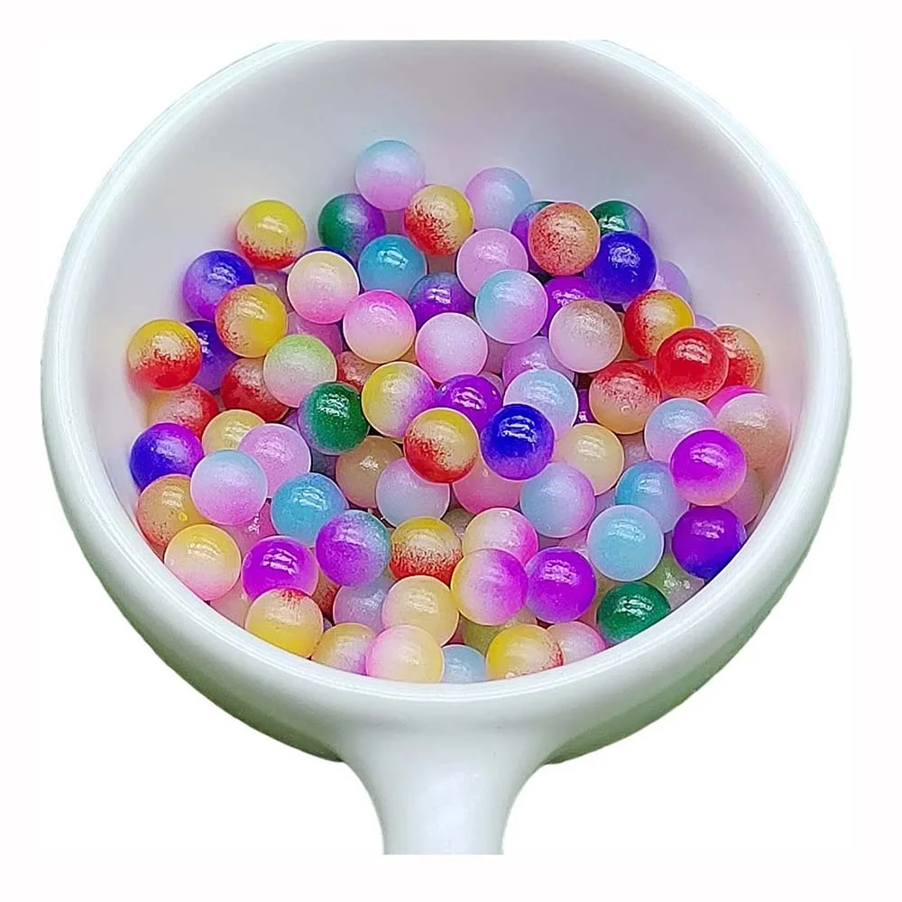 

500g Gradient Color Solid Round Beads Acrylic No Hole Three Color Loose Spacer Beads DIY Jewelry Making Crafts Accessories 6mm