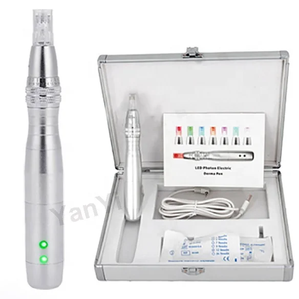 

YanYi Microneedling system skin care LED photon 7 color derma meso pen for hair loss therapy