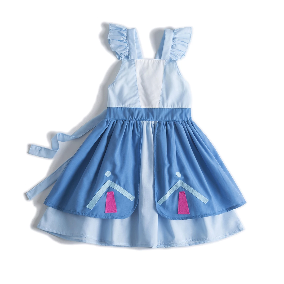 

Little Girl Princess Dress Snow Party Queen Halloween Costume Blue with Accessories Princess Dress Costume for 2-10 Years Girls