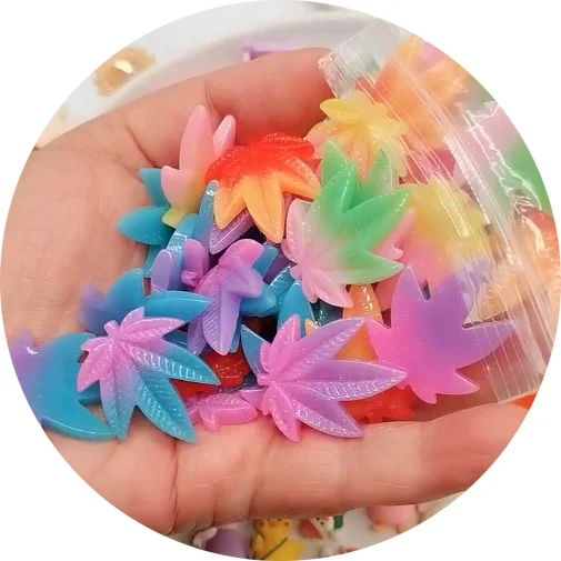 

100pcs Gradient Maple Leaf Flatback Leaves Flat Back Cabochon For DIY Handmade Jewelry Earrings Hairpin Scrapbook Accessories