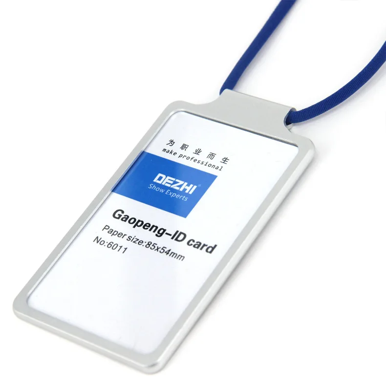 

Creative aluminium work badge metal badge staff badge card holder lanyard label shopkeeper lanyard card office work name card