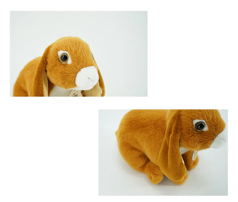 Black Lop-eared Rabbit Stuffed Toy Cute Simulation Lop Animal Plush Toy