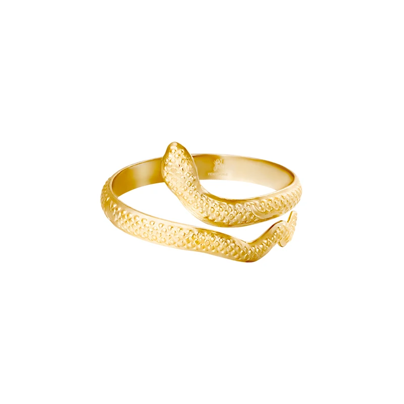 

Newest summer jewellery sterling silver 925 jewellery Vintage Snake gold plated open rings fine jewelry