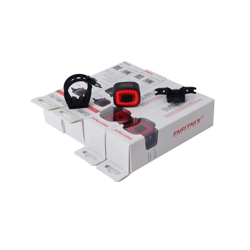 

CubeLiteII Bicycle Taillights Smart Brake Lights USB Charging Bike MTB Rear Taillights bicycle, Black