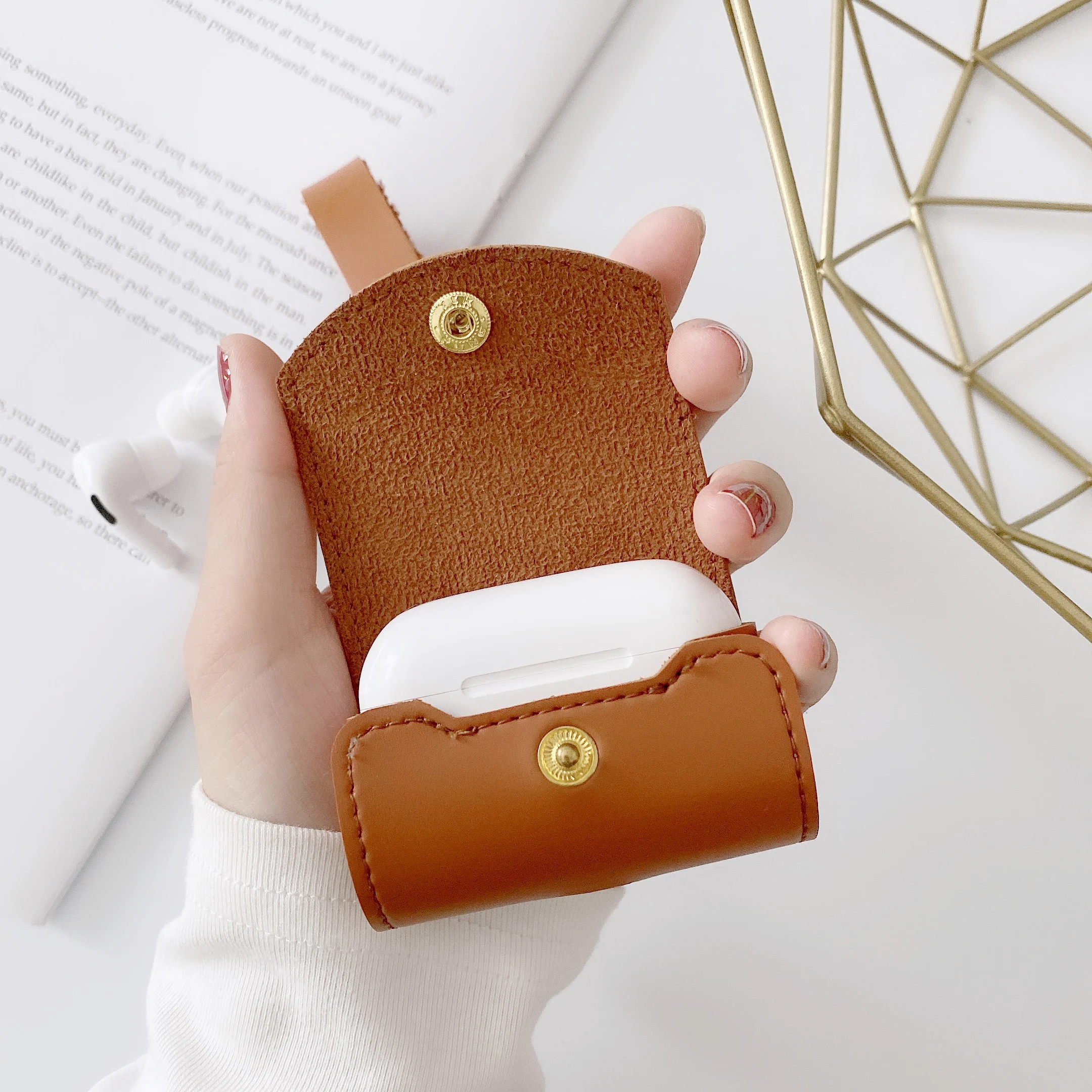 

for airpod pro case genuine leather wholesale PU luxury earphone case