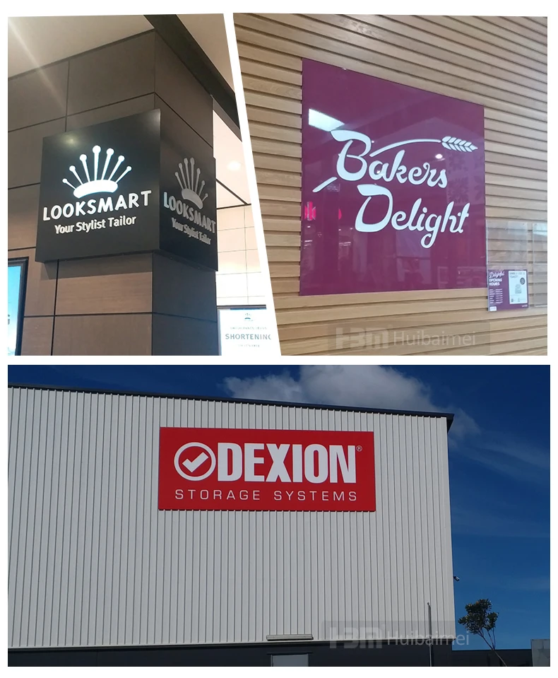 Outdoor Wall Mounted Waterproof Light Up Store Front Light Box Signs