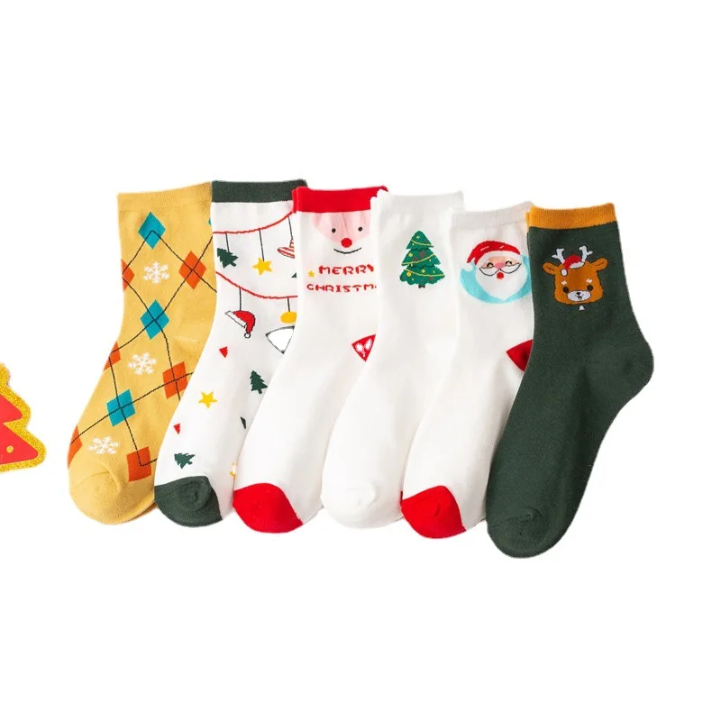 

XIANGHUI 2021 wholesale personality Creative Beautiful Middle tube unisex warm christmas socks, Pantone color