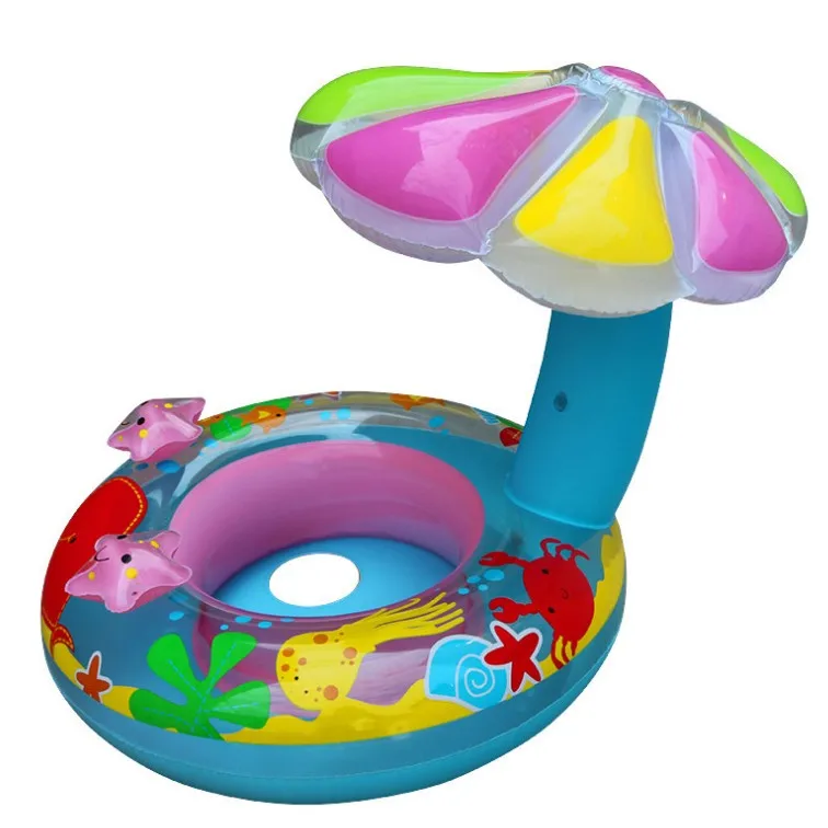 

Hot sell custom beach toy baby ride-on floats inflatable mushroom baby floats inflatable umbrella baby floats, As photo