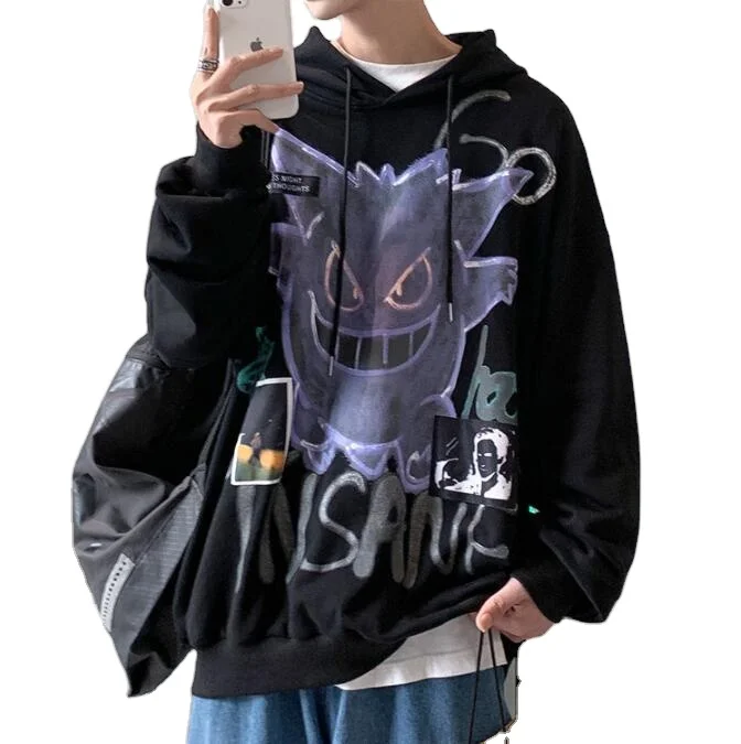 

2021 winter new devil hoodie men's fashion casual streetwear hooded sweatshirt