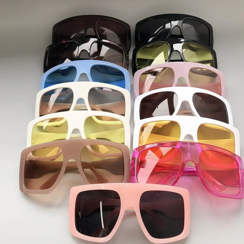 

Fashion Sunglasses For Women Oversize Luxury Brand Sun Glasses Men Vintage Black Gradient Square Shades Ins Fashion